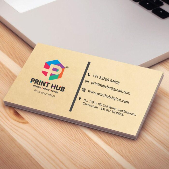 Metallic Business cards in multiple materials