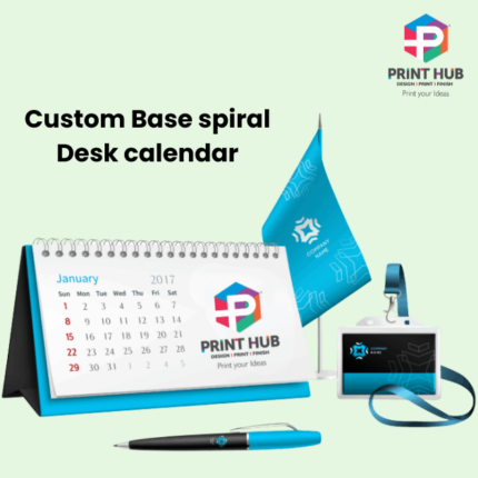 Custom Base spiral Desk calendar